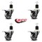 Service Caster 3'' Semi Steel Swivel 1-7/8'' Expanding Stem Caster Set Total Lock Brake, 4PK SCC-EXTTL20S314-SSS-178-4 - alternate 4